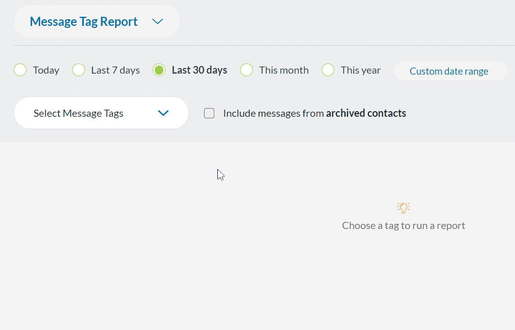 Message Tag Reports